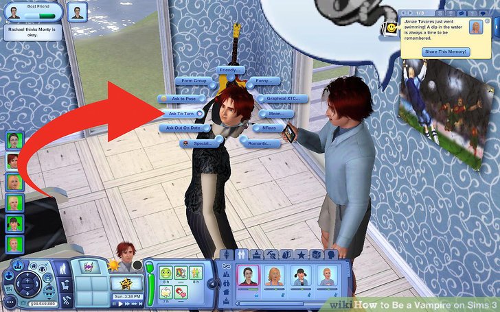 How to become a vampire in sims 3 pets